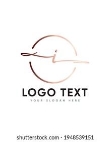 A unique feel and beautiful light handwritten letter type I logo template, Vector logo for business and company identity 
