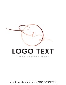 A unique feel and stunning impact and a beautiful light handwritten letter type I logo template, Vector logo for business and company identity 