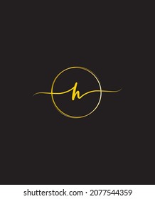 A unique feel and a stunning impact handwritten letter type H vector logo template