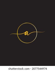 A unique feel and a stunning impact handwritten letter type A vector logo template