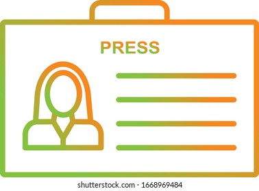 Unique Female ID Vector Line Icon