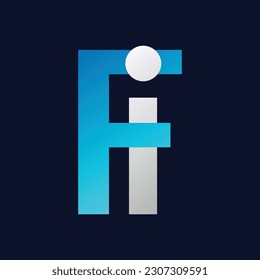 Unique Fi letter logo Icon vector template.