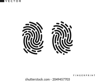 Unique fingerprint icon. Isolated finger print on white background. Thumbprint vector