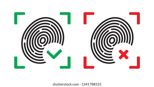 Unique fingerprint simple vector icon isolated on white background. Thumbprint sign as individual data protection or biometric scan symbol