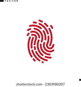 Unique fingerprint vector. Isolated fingerprints on white background  