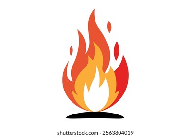 Unique Fire Hot Heat Flame Burn Vector Design for Home Decor, Fire flame, Burning fire, Blazing, Fire graphic, Heat illustration, Creative flames, Flame shape