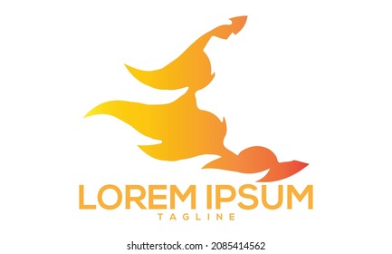 Unique fire logo Modern and minimalist vector and abstract logo