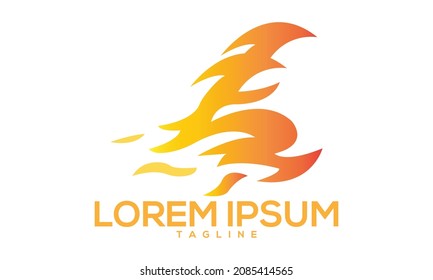 Unique fire logo Modern and minimalist vector and abstract logo
