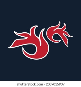 unique fire or wind icon