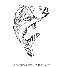 unique fish vector making design