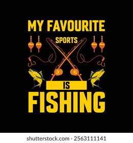 unique fishing t shirt design illustration