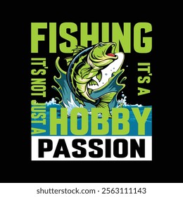 unique fishing t shirt design illustration