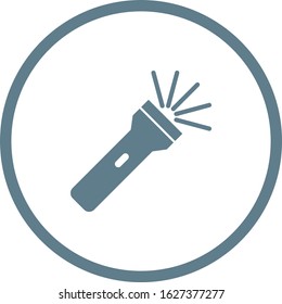 Unique Flashlight Vector Glyph Icon