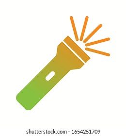 Unique Flashlight Vector Glyph Icon
