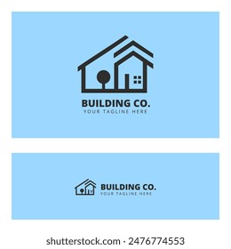unique flat architecture business logo