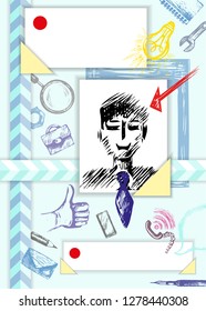 Unique Flat Color Curriculum Vitae Design Template With Photo or Avatar Placeholder