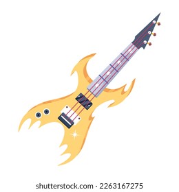 A unique flat design of fire guitar  