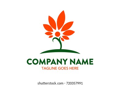 Unique Floral Flower Logo Template