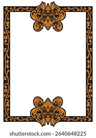 Unique Floral Luxurious Ornamental Border Decorative Vector