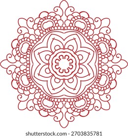 Diseño único y floral del Vector del mandala