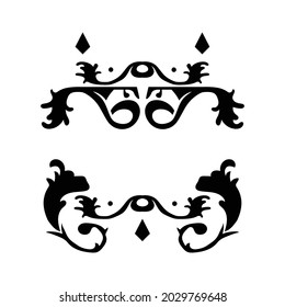 Unique floral ornament design vector conceptual