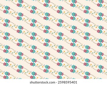 Unique floral pattern for seamless all-over textile print vector