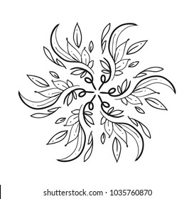 Unique floral sketch