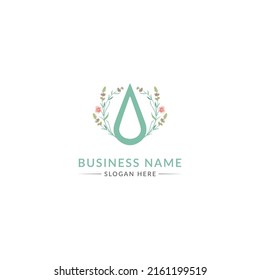 Unique Floral skincare oil logo