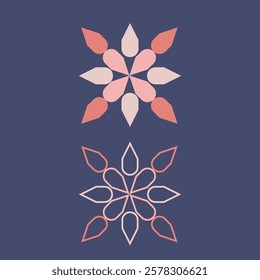 unique floral type modern logo