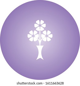 Unique Flower Bunch Vector Glyph Icon