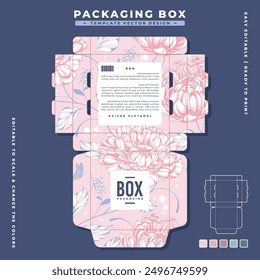 unique flower design packaging box template design 23