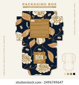 Diseño único de la Plantilla de la caja de empaquetado del diseño de la flor 22