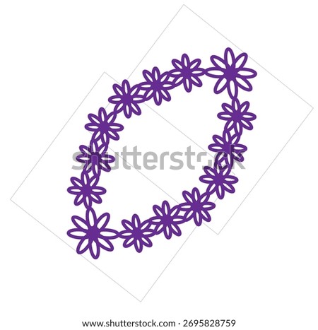 Unique flower design in purple colour