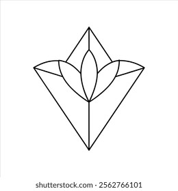 Unique Flower and Gem Fusion Vector Art for Logo