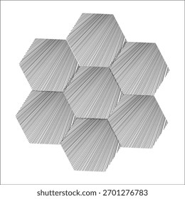 Unique flower icon design in polygon shape