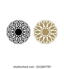 unique flower mandala set logo