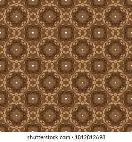 Unique flower motifs with elegant brown color design on Javanese batik.