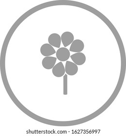Unique Flower Vector Glyph Icon