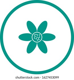 Unique Flower Vector Glyph Icon