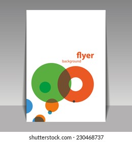Unique Flyer or Cover Design with Colorful Dots, Rings, Bubbles