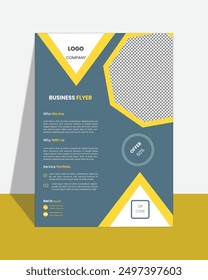 Unique flyer template for modern business