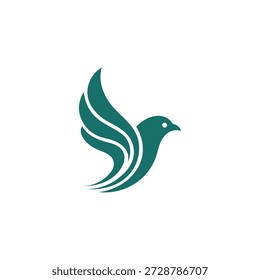 Unique Flying Bird Logo Design Vector Illustration, Bird logo