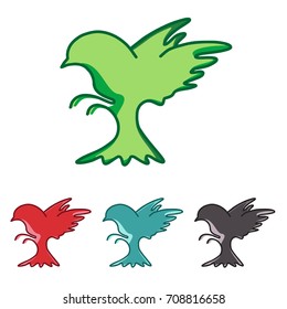 unique flying hummingbird vector eps 10