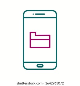 Unique Folders Vector Line Icon