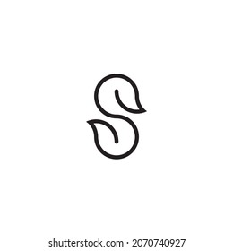 
Unique Folding Letter S Simple Symbol Logo Vector