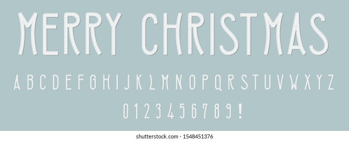 Unique font for the holiday christmas.
