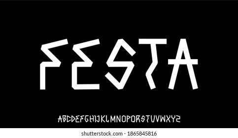 unique font vector alphabet set
