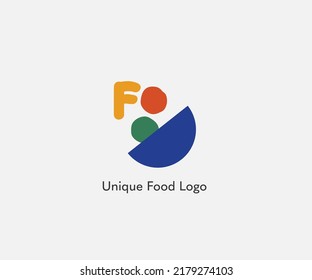Unique Food Logo.Cooking Logo Icon.vector illustration
