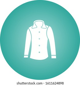 Unique Formal shirt Briefcase Vector Glyph Icon