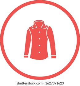 Unique Formal shirt Briefcase Vector Glyph Icon